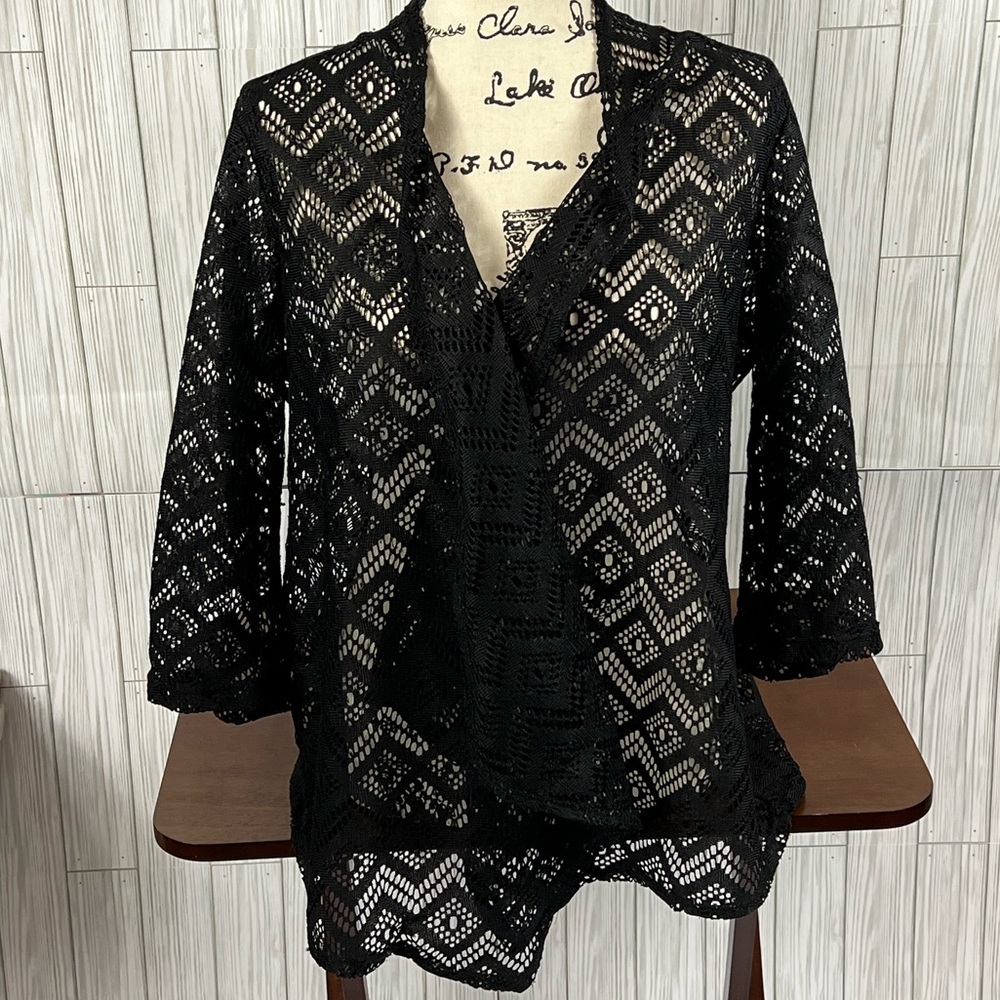 Travel Elements Black Knit Wrap - Picture 2 of 4